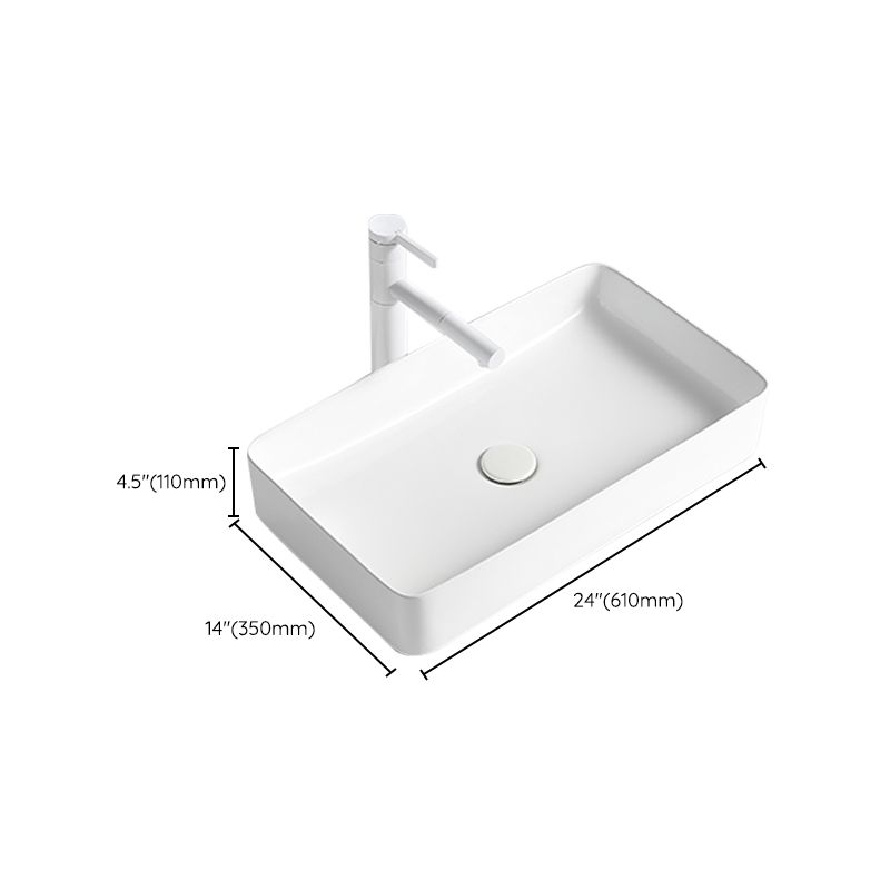 Modern Bathroom Sink Porcelain Rectangular Vessel Bathroom Sink with Pop-Up Drain Clearhalo 'Bathroom Remodel & Bathroom Fixtures' 'Bathroom Sinks & Faucet Components' 'Bathroom Sinks' 'bathroom_sink' 'Home Improvement' 'home_improvement' 'home_improvement_bathroom_sink' 1200x1200_42059044-e35e-4e69-a5c1-f482d000d17d