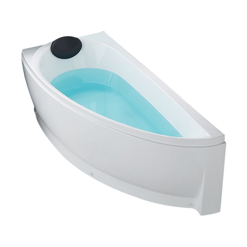 White Drop-in Bathtub Contemporary Corner Back to Wall Acrylic Bathtub Clearhalo 'Bathroom Remodel & Bathroom Fixtures' 'Bathtubs' 'Home Improvement' 'home_improvement' 'home_improvement_bathtubs' 'Showers & Bathtubs' 1200x1200_422b41ca-e06a-4742-a733-16e73d1dba15