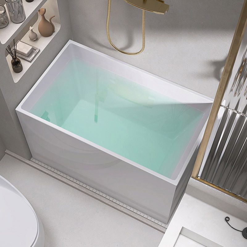 Modern Corner White Acrylic Bathtub Rectangle with Drain Bath Tub for Bathroom Clearhalo 'Bathroom Remodel & Bathroom Fixtures' 'Bathtubs' 'Home Improvement' 'home_improvement' 'home_improvement_bathtubs' 'Showers & Bathtubs' 1200x1200_4237549f-d098-4ae3-a8b5-bcc19ec67e66