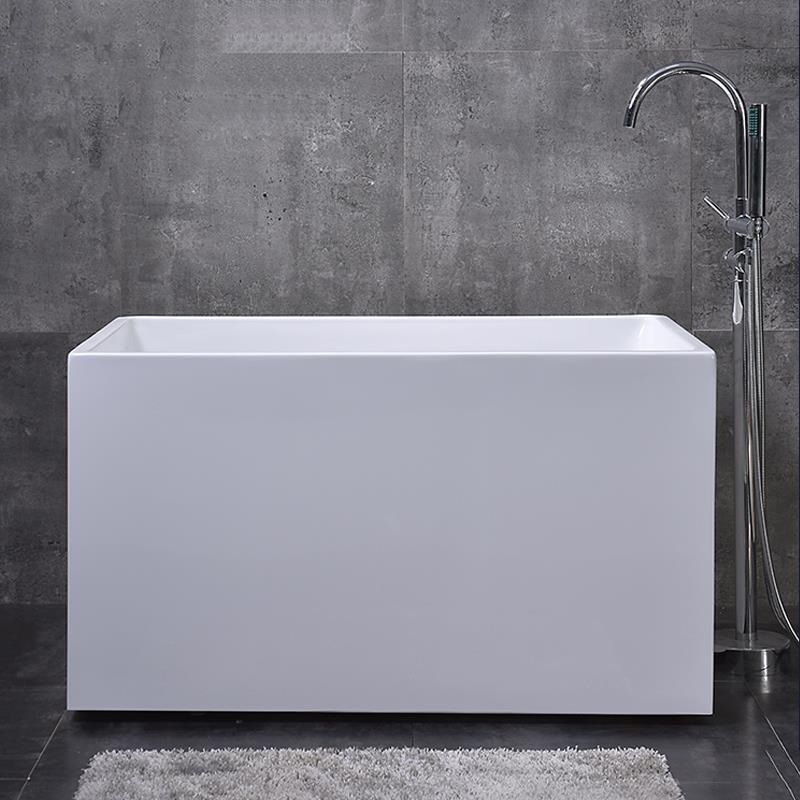 Soaking Acrylic Bathtub Antique Finish Rectangular Back to Wall Bath Tub Clearhalo 'Bathroom Remodel & Bathroom Fixtures' 'Bathtubs' 'Home Improvement' 'home_improvement' 'home_improvement_bathtubs' 'Showers & Bathtubs' 1200x1200_4247aa52-5858-459a-b5ac-6067d17df1c8