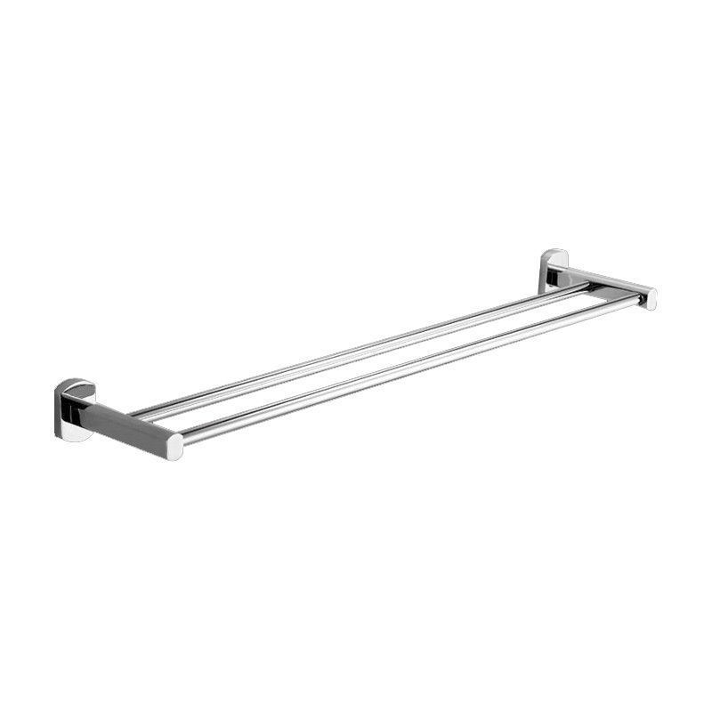 Polished Chrome Modern Bathroom Accessory Set Silver Towel Bar/Bath Shelf Clearhalo 'Bathroom Hardware Sets' 'Bathroom Hardware' 'Bathroom Remodel & Bathroom Fixtures' 'bathroom_hardware_sets' 'Home Improvement' 'home_improvement' 'home_improvement_bathroom_hardware_sets' 1200x1200_42483626-6810-46e3-8a03-c71cb9876a14