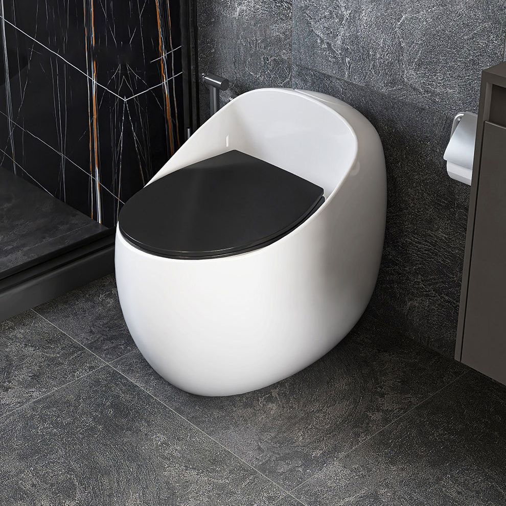 Escobillero Baño WC Poliresina Efecto Cerámica con Grabado Clásico Blanco y  Negro Elegante Rústico 35 cm