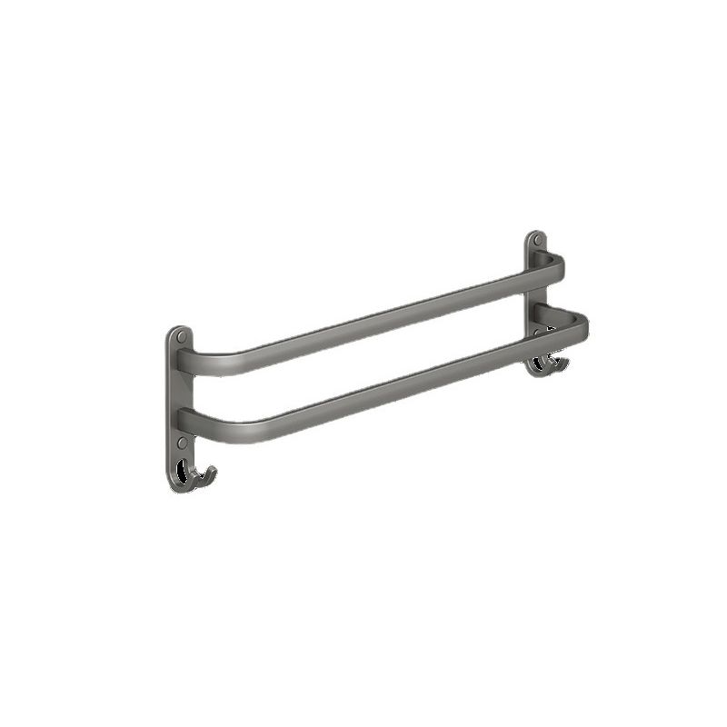 2-Piece Modern Bath Hardware Set in Aluminum Matte Gray Towel Bar Clearhalo 'Bathroom Hardware Sets' 'Bathroom Hardware' 'Bathroom Remodel & Bathroom Fixtures' 'bathroom_hardware_sets' 'Home Improvement' 'home_improvement' 'home_improvement_bathroom_hardware_sets' 1200x1200_4274c577-d014-4f08-92ee-a361bc83d1c8