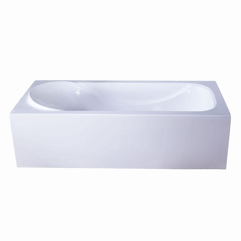 Acrylic Soaking Bathtub Antique Finish Rectangular Back to Wall Bath Clearhalo 'Bathroom Remodel & Bathroom Fixtures' 'Bathtubs' 'Home Improvement' 'home_improvement' 'home_improvement_bathtubs' 'Showers & Bathtubs' 1200x1200_428e9ed5-23ce-4ffb-bce5-bc62e3c9c3f5