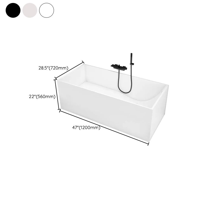 Stone Soaking Bathtub Antique Finish Rectangular Back to Wall Bath Tub Clearhalo 'Bathroom Remodel & Bathroom Fixtures' 'Bathtubs' 'Home Improvement' 'home_improvement' 'home_improvement_bathtubs' 'Showers & Bathtubs' 1200x1200_429a39b0-787e-44b1-9077-5f1f2dd5ca79