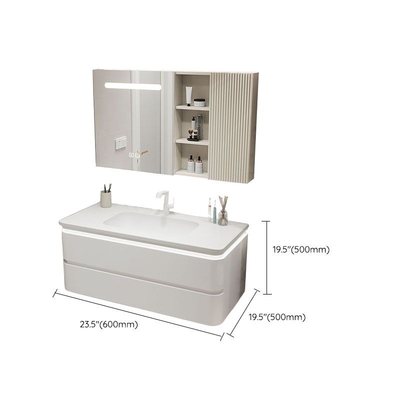 Wall Mount Modern Bathroom Vanity Set with Mirror Faucet Sink Clearhalo 'Bathroom Remodel & Bathroom Fixtures' 'Bathroom Vanities' 'bathroom_vanities' 'Home Improvement' 'home_improvement' 'home_improvement_bathroom_vanities' 1200x1200_42a73573-3aa1-49a6-bd43-71d531ec3de1