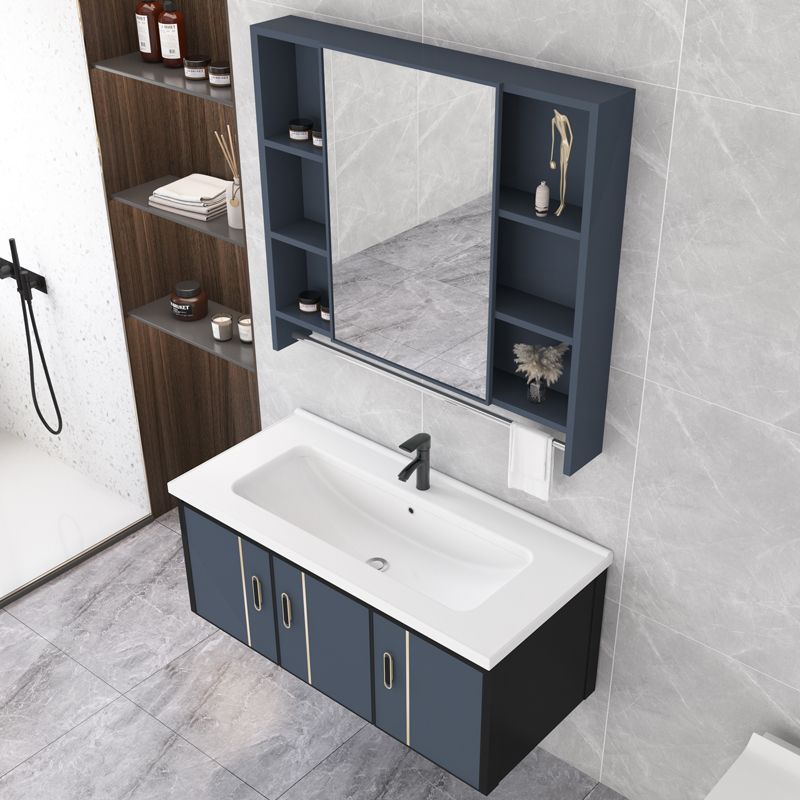 Glam Metal Sink Vanity Wall Mount Single-Sink Bathroom Vanity Clearhalo 'Bathroom Remodel & Bathroom Fixtures' 'Bathroom Vanities' 'bathroom_vanities' 'Home Improvement' 'home_improvement' 'home_improvement_bathroom_vanities' 1200x1200_42ceb90e-a5b9-4b20-a007-6068dc5f7994