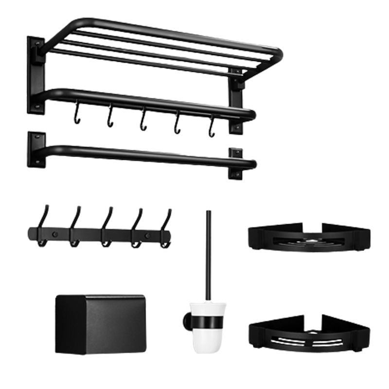 Matte Black Bathroom Hardware Set Modern Bathroom Accessory as Individual or as A Set Clearhalo 'Bathroom Hardware Sets' 'Bathroom Hardware' 'Bathroom Remodel & Bathroom Fixtures' 'bathroom_hardware_sets' 'Home Improvement' 'home_improvement' 'home_improvement_bathroom_hardware_sets' 1200x1200_42eeadfd-46e3-4eb5-bb0a-8a346f06b523