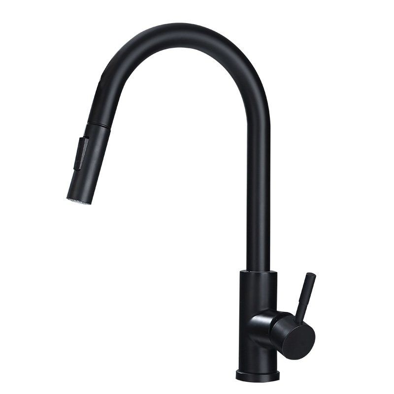 Kitchen Bar Faucet Swivel Spout Gooseneck Touch Sensor Faucet with Pull Down Sprayer Clearhalo 'Home Improvement' 'home_improvement' 'home_improvement_kitchen_faucets' 'Kitchen Faucets' 'Kitchen Remodel & Kitchen Fixtures' 'Kitchen Sinks & Faucet Components' 'kitchen_faucets' 1200x1200_4309e789-c4ce-4562-8c08-d83a24e40eb5