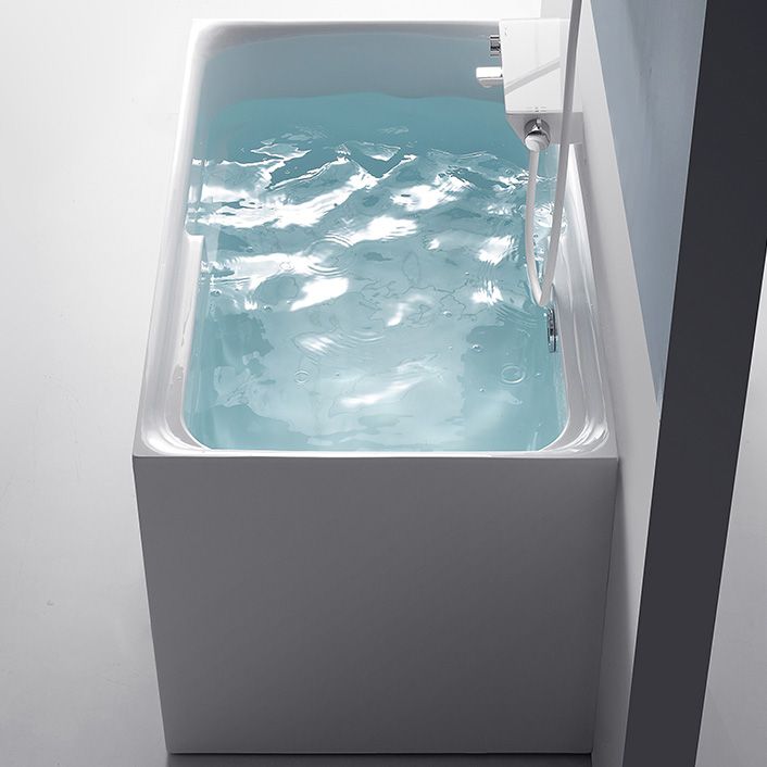 White Acrylic Soaking Bathtub Bathroom Rectangular Modern Bath Tub Clearhalo 'Bathroom Remodel & Bathroom Fixtures' 'Bathtubs' 'Home Improvement' 'home_improvement' 'home_improvement_bathtubs' 'Showers & Bathtubs' 1200x1200_43226811-3d70-436d-b52f-a470f58b2e05