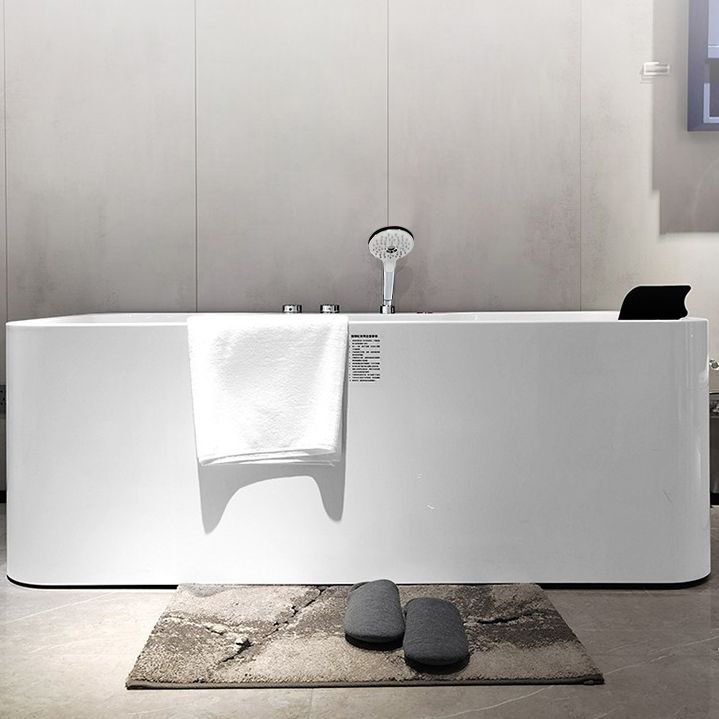 Acrylic Rectangular Bathtub Freestanding Soaking Bathtub , 31.5" Wide Clearhalo 'Bathroom Remodel & Bathroom Fixtures' 'Bathtubs' 'Home Improvement' 'home_improvement' 'home_improvement_bathtubs' 'Showers & Bathtubs' 1200x1200_434c3031-d9b5-4cf1-9d03-bfb77f46af7b