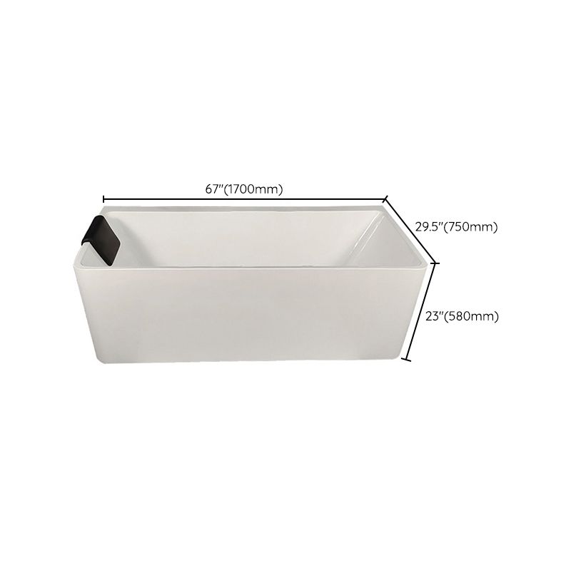 Back to Wall Soaking Bathtub Antique Finish Rectangular Modern Tub (Board not Included) Clearhalo 'Bathroom Remodel & Bathroom Fixtures' 'Bathtubs' 'Home Improvement' 'home_improvement' 'home_improvement_bathtubs' 'Showers & Bathtubs' 1200x1200_43753c02-d970-46d2-a749-ac694b6eca95