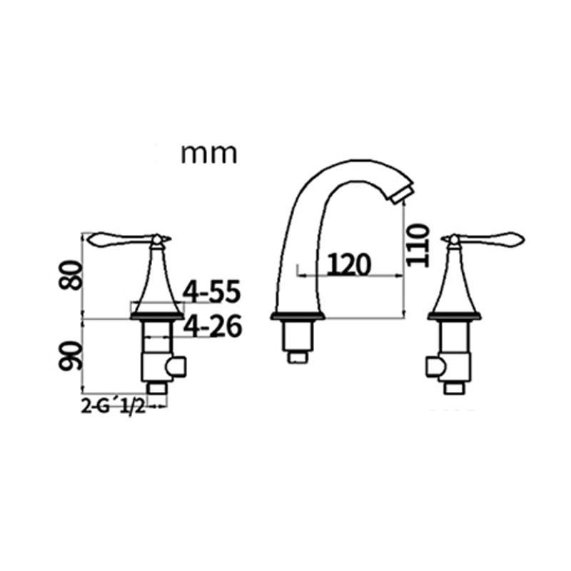 Traditional Style Roman Tub Faucet Copper Deck-Mount Roman Tub Faucet Clearhalo 'Bathroom Remodel & Bathroom Fixtures' 'Bathtub Faucets' 'bathtub_faucets' 'Home Improvement' 'home_improvement' 'home_improvement_bathtub_faucets' 1200x1200_43777caa-ea7b-4acf-98b0-60878864bc52