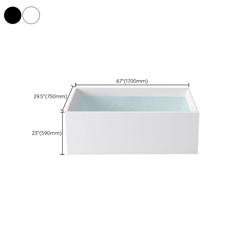 Modern Rectangle Acrylic Bathtub Back to Wall with Drain Bath Tub Clearhalo 'Bathroom Remodel & Bathroom Fixtures' 'Bathtubs' 'Home Improvement' 'home_improvement' 'home_improvement_bathtubs' 'Showers & Bathtubs' 1200x1200_438618a6-39f2-4d81-b92c-c2afdf7c4d10