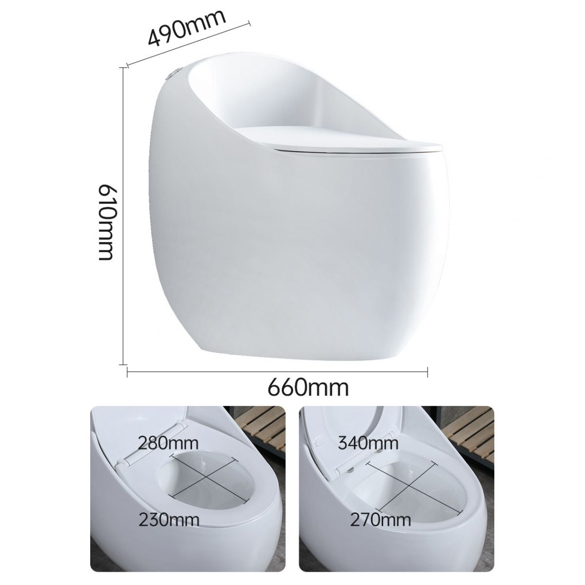 Modern Seat Included One Piece Toilet Round Floor Mounted Toilet Bowl for Washroom Clearhalo 'Bathroom Remodel & Bathroom Fixtures' 'Home Improvement' 'home_improvement' 'home_improvement_toilets' 'Toilets & Bidets' 'Toilets' 1200x1200_438d97d7-4709-402b-985d-20a689ef1121