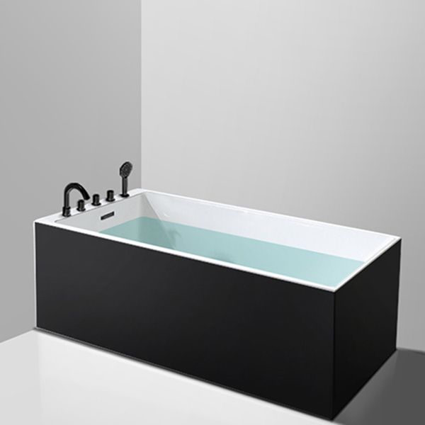 Rectangular Back to Wall Bathtub Bathroom Acrylic Soaking Bath Tub Clearhalo 'Bathroom Remodel & Bathroom Fixtures' 'Bathtubs' 'Home Improvement' 'home_improvement' 'home_improvement_bathtubs' 'Showers & Bathtubs' 1200x1200_43b39e90-3531-4816-99bf-e5a460b75917