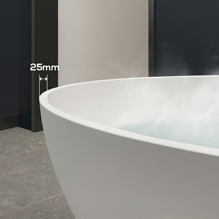 Modern Stone Freestanding Bathtub White Soaking Bathtub for Bathroom Clearhalo 'Bathroom Remodel & Bathroom Fixtures' 'Bathtubs' 'Home Improvement' 'home_improvement' 'home_improvement_bathtubs' 'Showers & Bathtubs' 1200x1200_43d6fcc5-dd8e-4025-a8f0-36037f0fe8a2