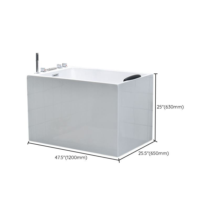 Back to Wall Bath Rectangular Antique Finish Soaking Modern Tub Clearhalo 'Bathroom Remodel & Bathroom Fixtures' 'Bathtubs' 'Home Improvement' 'home_improvement' 'home_improvement_bathtubs' 'Showers & Bathtubs' 1200x1200_43e6066c-4452-4710-afdf-608d423b79c1