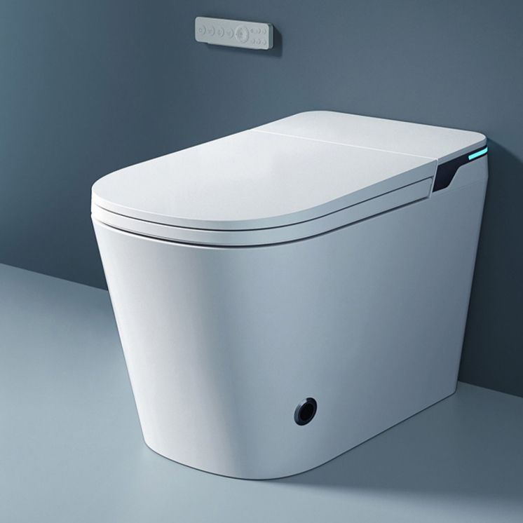 White Elongated Floor Mount Bidet with Warm Air Dryer Antimicrobial Clearhalo 'Bathroom Remodel & Bathroom Fixtures' 'Bidets' 'Home Improvement' 'home_improvement' 'home_improvement_bidets' 'Toilets & Bidets' 1200x1200_43e743a3-346e-4e50-b495-e2eaf862013b