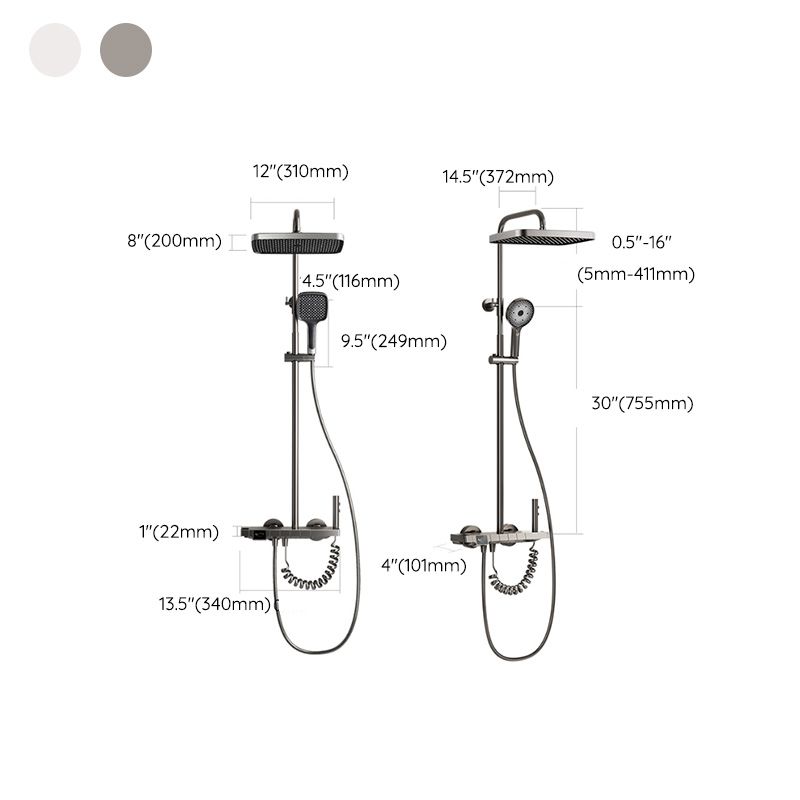 Modern Shower Head Combo Solid Color Slide Bar Included Tub and Shower Faucet Clearhalo 'Bathroom Remodel & Bathroom Fixtures' 'Home Improvement' 'home_improvement' 'home_improvement_shower_faucets' 'Shower Faucets & Systems' 'shower_faucets' 'Showers & Bathtubs Plumbing' 'Showers & Bathtubs' 1200x1200_43eb0365-1c1f-498c-b277-096f5e48ec19