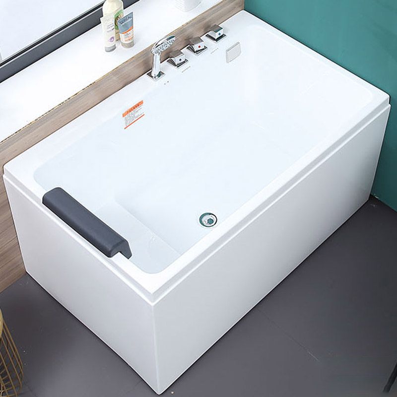 Bathroom Soaking Bath Tub Seat Included Back to Wall Bathtub Clearhalo 'Bathroom Remodel & Bathroom Fixtures' 'Bathtubs' 'Home Improvement' 'home_improvement' 'home_improvement_bathtubs' 'Showers & Bathtubs' 1200x1200_43f15094-98c3-44e9-98f6-f2f86c813d17