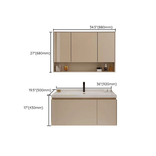 Modern White Wall Mounted Standard Wood Open Console with Sink Set Clearhalo 'Bathroom Remodel & Bathroom Fixtures' 'Bathroom Vanities' 'bathroom_vanities' 'Home Improvement' 'home_improvement' 'home_improvement_bathroom_vanities' 1200x1200_441f91e2-70af-405f-b52f-58380ca7d2c1