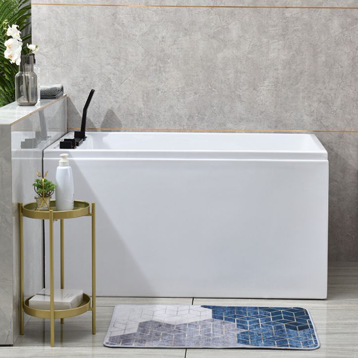 Back to Wall Antique Finish Bath Soaking Rectangular Modern Tub Clearhalo 'Bathroom Remodel & Bathroom Fixtures' 'Bathtubs' 'Home Improvement' 'home_improvement' 'home_improvement_bathtubs' 'Showers & Bathtubs' 1200x1200_4427b53b-b90a-4ace-9cda-27590473b11a