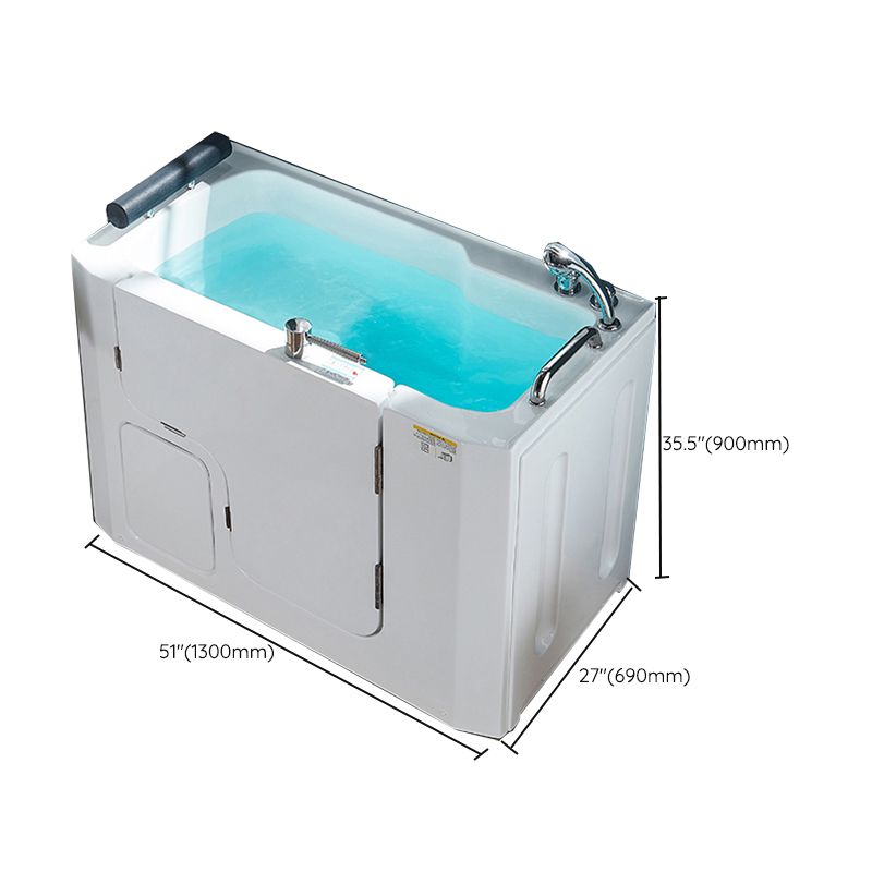 Walk-In Soaking/Air/Whirlpool Bathtub Acrylic Rectangle Back to Wall Bathtub Clearhalo 'Bathroom Remodel & Bathroom Fixtures' 'Bathtubs' 'Home Improvement' 'home_improvement' 'home_improvement_bathtubs' 'Showers & Bathtubs' 1200x1200_442fb96a-c2c5-4265-823c-8e53c6c80944