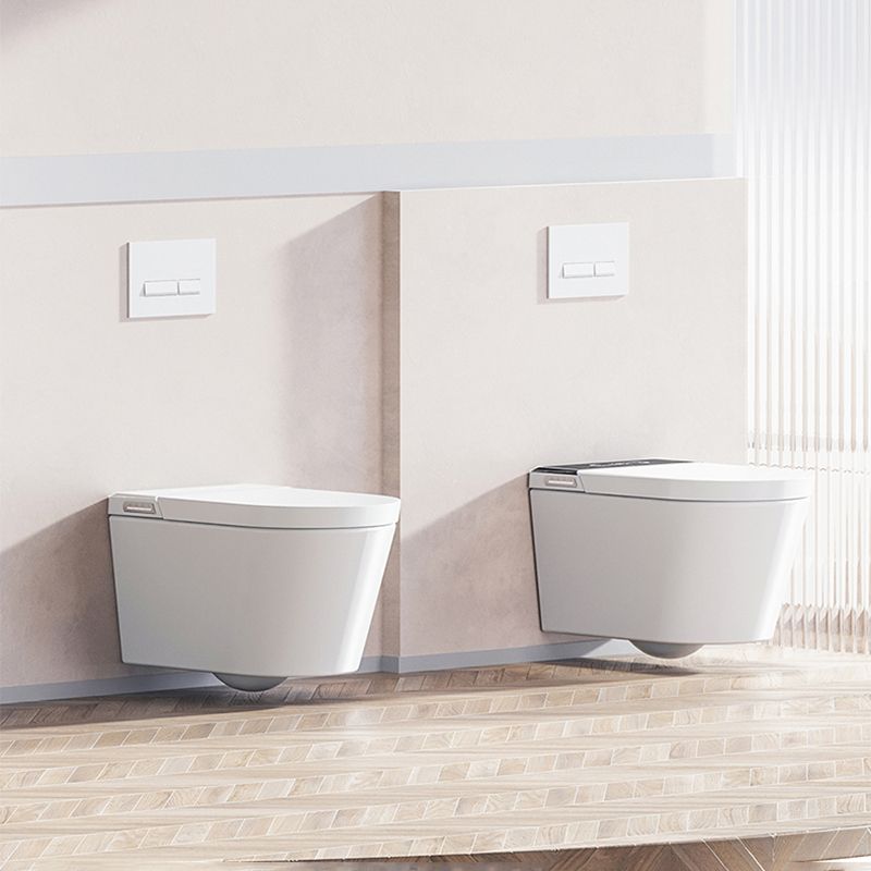 Contemporary White Elongated Wall Hung Toilet Set with Heated Seat Clearhalo 'Bathroom Remodel & Bathroom Fixtures' 'Bidets' 'Home Improvement' 'home_improvement' 'home_improvement_bidets' 'Toilets & Bidets' 1200x1200_446cab5c-766a-4a9e-85fb-45c62824f65e