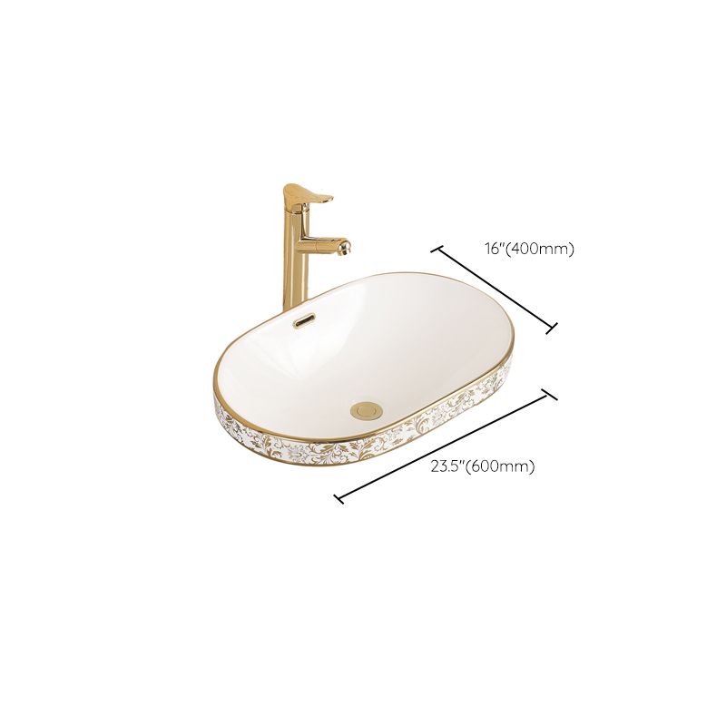 Traditional Bathroom Sink Porcelain Oval-Shape Vessel Bathroom Sink with Pop-Up Drain Clearhalo 'Bathroom Remodel & Bathroom Fixtures' 'Bathroom Sinks & Faucet Components' 'Bathroom Sinks' 'bathroom_sink' 'Home Improvement' 'home_improvement' 'home_improvement_bathroom_sink' 1200x1200_4473aad0-2186-45dc-8b66-1d70ad1cbbd3