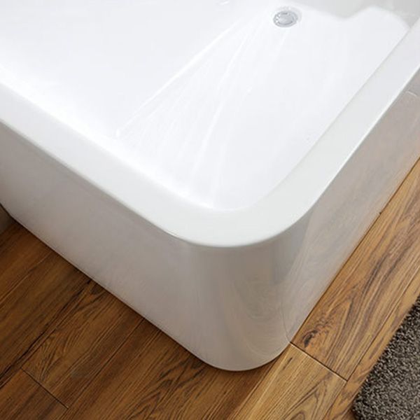 Back to Wall Soaking Bathtub Modern Rectangular Antique Finish Tub Clearhalo 'Bathroom Remodel & Bathroom Fixtures' 'Bathtubs' 'Home Improvement' 'home_improvement' 'home_improvement_bathtubs' 'Showers & Bathtubs' 1200x1200_4473de21-60f0-4387-bc3b-f4da6d54c119