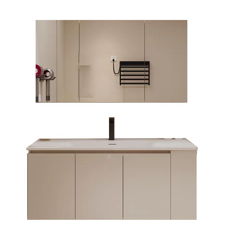 White Wood Wall Mounted Standard Modern Open Console with Sink Set Clearhalo 'Bathroom Remodel & Bathroom Fixtures' 'Bathroom Vanities' 'bathroom_vanities' 'Home Improvement' 'home_improvement' 'home_improvement_bathroom_vanities' 1200x1200_448fd1be-9ee0-4e2f-886b-11bd5b90eb75