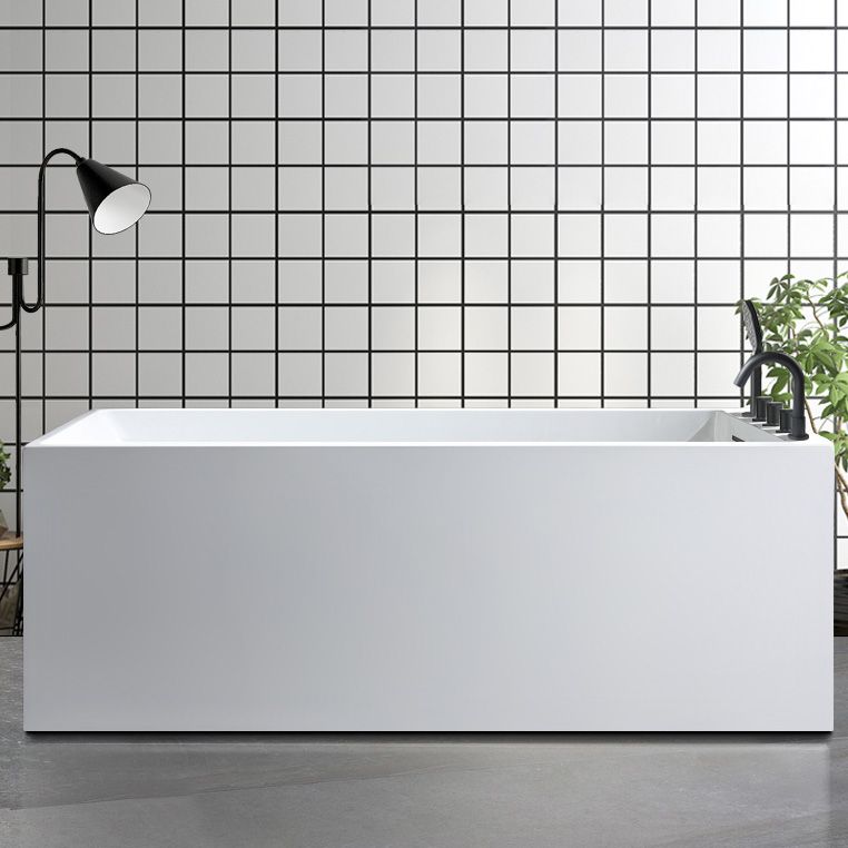 Rectangular Back to Wall Bathtub Bathroom Acrylic Soaking Bath Tub Clearhalo 'Bathroom Remodel & Bathroom Fixtures' 'Bathtubs' 'Home Improvement' 'home_improvement' 'home_improvement_bathtubs' 'Showers & Bathtubs' 1200x1200_44c11905-7d39-4834-8554-a9c1706b5b70