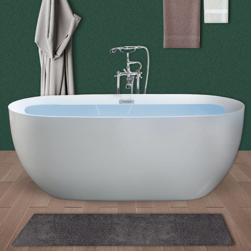 Bathroom Acrylic Oval Bathtub Soaking Tubs without Base in White Clearhalo 'Bathroom Remodel & Bathroom Fixtures' 'Bathtubs' 'Home Improvement' 'home_improvement' 'home_improvement_bathtubs' 'Showers & Bathtubs' 1200x1200_4522a96a-d630-4fda-8341-0fa4cfb6ac82