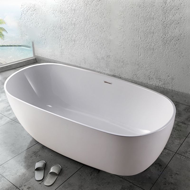 Oval Freestanding Bath Tub Modern Acrylic Bathtub for Bathroom Clearhalo 'Bathroom Remodel & Bathroom Fixtures' 'Bathtubs' 'Home Improvement' 'home_improvement' 'home_improvement_bathtubs' 'Showers & Bathtubs' 1200x1200_45249f9d-dc0f-40c0-a523-2fb1808b884f