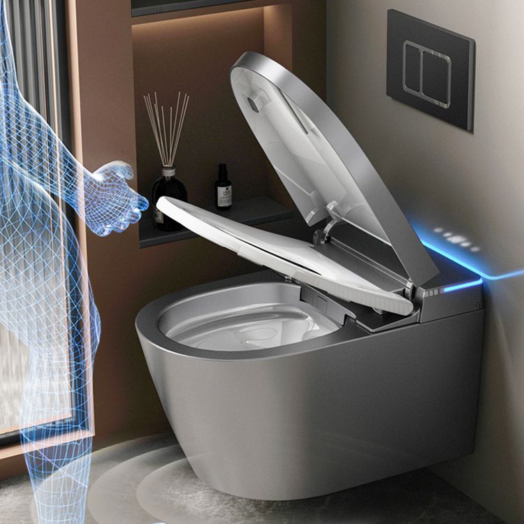 Designer Wall Mounted Bidet Elongated Foot Sensor Ceramic Heated Seat Clearhalo 'Bathroom Remodel & Bathroom Fixtures' 'Bidets' 'Home Improvement' 'home_improvement' 'home_improvement_bidets' 'Toilets & Bidets' 1200x1200_452d99dd-90b4-4010-91c7-d08477fc9407