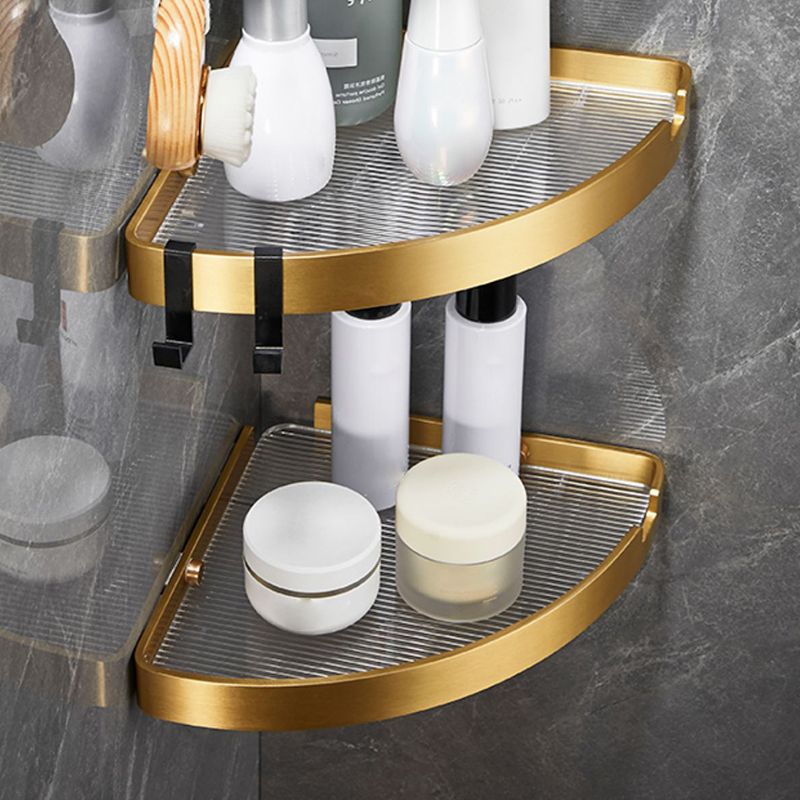 Modern Gold/Black 3 Piece Bathroom Accessory Set, Bath Shelf Clearhalo 'Bathroom Hardware Sets' 'Bathroom Hardware' 'Bathroom Remodel & Bathroom Fixtures' 'bathroom_hardware_sets' 'Home Improvement' 'home_improvement' 'home_improvement_bathroom_hardware_sets' 1200x1200_4546bbde-f221-4a79-976d-27a91f807314