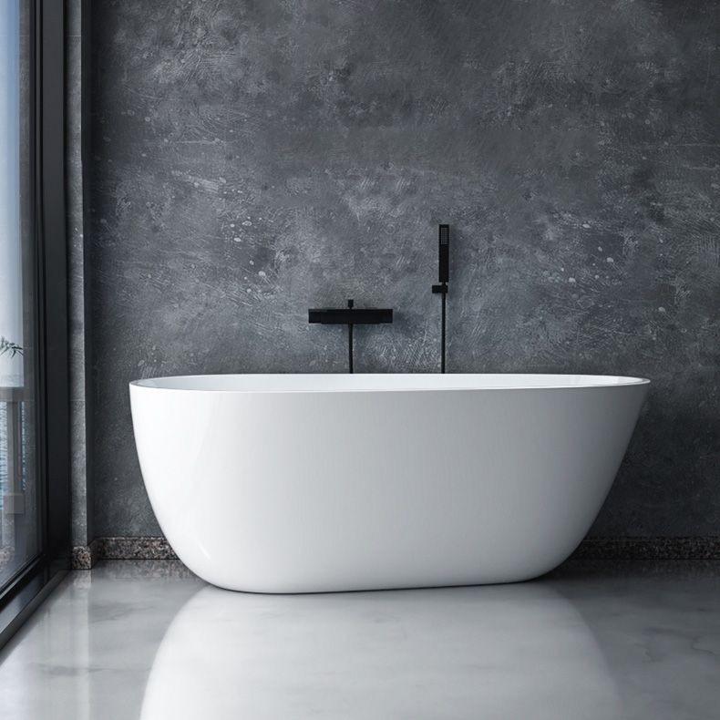 Freestanding Oval Soaking Bathtub Antique Finish Modern Bath Tub Clearhalo 'Bathroom Remodel & Bathroom Fixtures' 'Bathtubs' 'Home Improvement' 'home_improvement' 'home_improvement_bathtubs' 'Showers & Bathtubs' 1200x1200_45785f9a-9ebe-426c-ae3a-e91c7153dac2