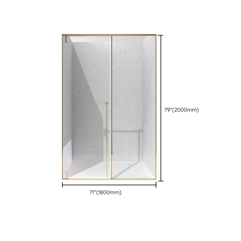 Semi Frameless Tempered Glass Shower Door Pivot Shower Doors Clearhalo 'Bathroom Remodel & Bathroom Fixtures' 'Home Improvement' 'home_improvement' 'home_improvement_shower_tub_doors' 'Shower and Tub Doors' 'shower_tub_doors' 'Showers & Bathtubs' 1200x1200_45a0ecfa-6123-4f4b-868f-3283fe34972e