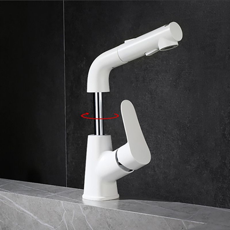 Modern Bathroom Vessel Faucet Grass Lever Swivel Spout with Hoses Lavatory Faucet Clearhalo 'Bathroom Remodel & Bathroom Fixtures' 'Bathroom Sink Faucets' 'Bathroom Sinks & Faucet Components' 'bathroom_sink_faucets' 'Home Improvement' 'home_improvement' 'home_improvement_bathroom_sink_faucets' 1200x1200_45b32c57-e692-491d-9f31-dec48633a204