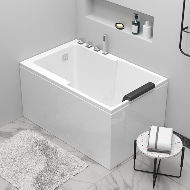 Back to Wall Soaking Bath Modern Rectangular Antique Finish Bath Tub Clearhalo 'Bathroom Remodel & Bathroom Fixtures' 'Bathtubs' 'Home Improvement' 'home_improvement' 'home_improvement_bathtubs' 'Showers & Bathtubs' 1200x1200_45bbd3af-debc-467d-915c-b37b78c028a0