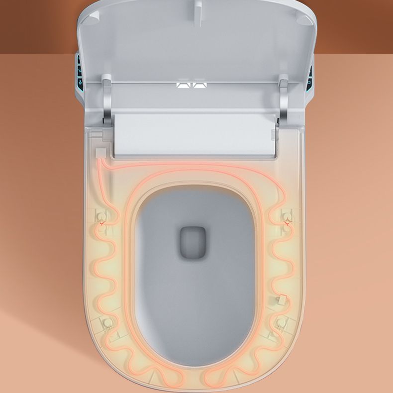 Elongated Floor Mount Bidet in White All-In-One Smart Bidet with Heated Seat Clearhalo 'Bathroom Remodel & Bathroom Fixtures' 'Bidets' 'Home Improvement' 'home_improvement' 'home_improvement_bidets' 'Toilets & Bidets' 1200x1200_45da5daa-6390-4679-b19f-0d3689dd3c5f