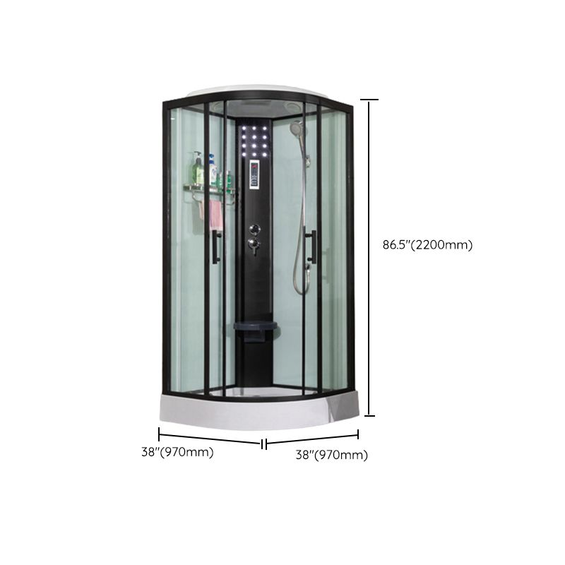 Tempered Easy Clean Glass Glass Tub & Shower Kit Double Sliding Shower Stall Clearhalo 'Bathroom Remodel & Bathroom Fixtures' 'Home Improvement' 'home_improvement' 'home_improvement_shower_stalls_enclosures' 'Shower Stalls & Enclosures' 'shower_stalls_enclosures' 'Showers & Bathtubs' 1200x1200_45fd321c-fa9e-44da-8642-6666b687ef31