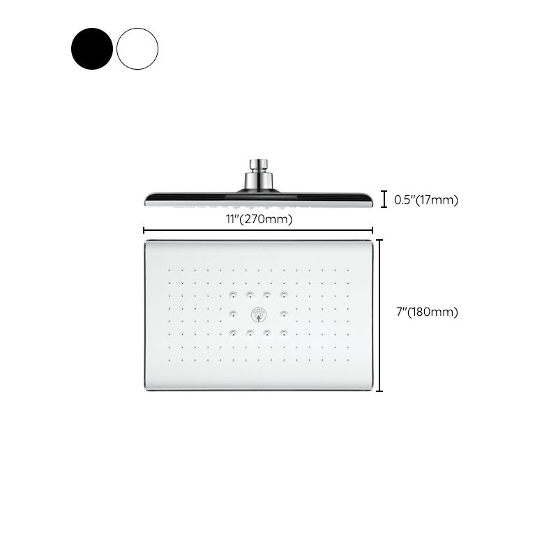 Rectangle Fixed Shower Head Traditional Ceiling Mounted Shower Head Clearhalo 'Bathroom Remodel & Bathroom Fixtures' 'Home Improvement' 'home_improvement' 'home_improvement_shower_heads' 'Shower Heads' 'shower_heads' 'Showers & Bathtubs Plumbing' 'Showers & Bathtubs' 1200x1200_4601fb7a-89e7-4ddc-b791-d40de55ef654