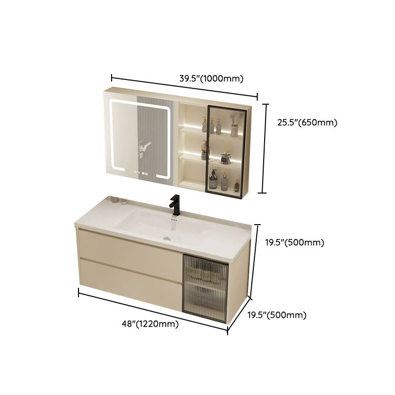 Modern Bathroom Sink Vanity Ceramic Top Wall Mount with Soft Close Door Clearhalo 'Bathroom Remodel & Bathroom Fixtures' 'Bathroom Vanities' 'bathroom_vanities' 'Home Improvement' 'home_improvement' 'home_improvement_bathroom_vanities' 1200x1200_461153aa-30b4-4afe-a452-8e8af0914738