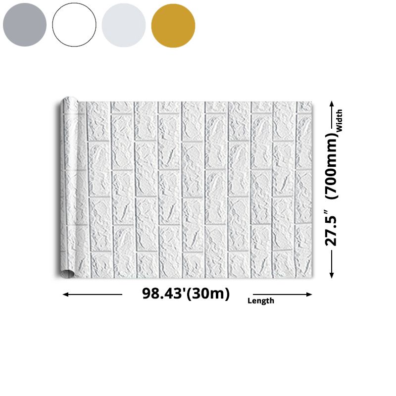 Modern Wall Ceiling 3D Embossed Peel and Stick Waterproof Wall Paneling in White Clearhalo 'Flooring 'Home Improvement' 'home_improvement' 'home_improvement_wall_paneling' 'Wall Paneling' 'wall_paneling' 'Walls & Ceilings' Walls and Ceiling' 1200x1200_46237705-77cd-4ab8-af9d-d5ee77d1c51d