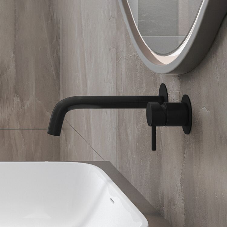 Single Handle Bathroom Faucet Modern Wall Mounted Widespread Lavatory Faucet Clearhalo 'bathroom_sink_faucets' 'Conjunta de Baño y Conjunta de Grifo' 'Coronamiento de Baño y Dispositivo de Baño' 'Grifo del lavabo del baño' 'Hogar' 'home_improvement' 'home_improvement_bathroom_sink_faucets' 'Mejoras para el hogar' 1200x1200_4630fd44-457d-4f65-8e71-9e85bd863b6c