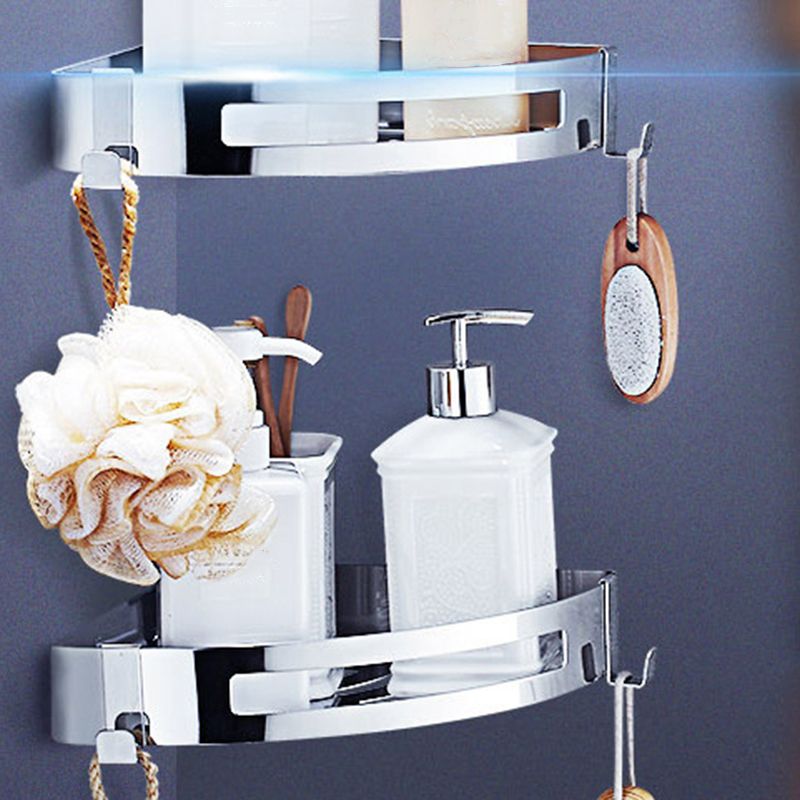 Modern Bathroom Hardware Set Silver Bath Shelf Bath Hardware Set Clearhalo 'Bathroom Hardware Sets' 'Bathroom Hardware' 'Bathroom Remodel & Bathroom Fixtures' 'bathroom_hardware_sets' 'Home Improvement' 'home_improvement' 'home_improvement_bathroom_hardware_sets' 1200x1200_4633f454-3d0e-4ea5-aff6-1ecbb2189b2a