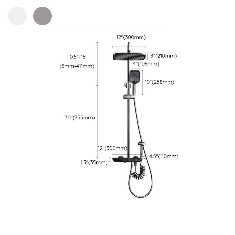 Modern Plain Shower System Slide Bar Included Shower Head Combo Clearhalo 'Bathroom Remodel & Bathroom Fixtures' 'Home Improvement' 'home_improvement' 'home_improvement_shower_faucets' 'Shower Faucets & Systems' 'shower_faucets' 'Showers & Bathtubs Plumbing' 'Showers & Bathtubs' 1200x1200_463a413c-83ab-4963-bf4d-e343b635a5c1