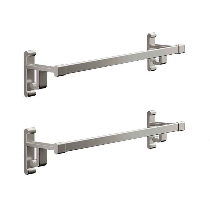 Gray Bathroom Accessory Set Contemporary Style Aluminum Towel Bar Clearhalo 'Bathroom Hardware Sets' 'Bathroom Hardware' 'Bathroom Remodel & Bathroom Fixtures' 'bathroom_hardware_sets' 'Home Improvement' 'home_improvement' 'home_improvement_bathroom_hardware_sets' 1200x1200_463d16dc-9012-41c7-b046-0754614a66db